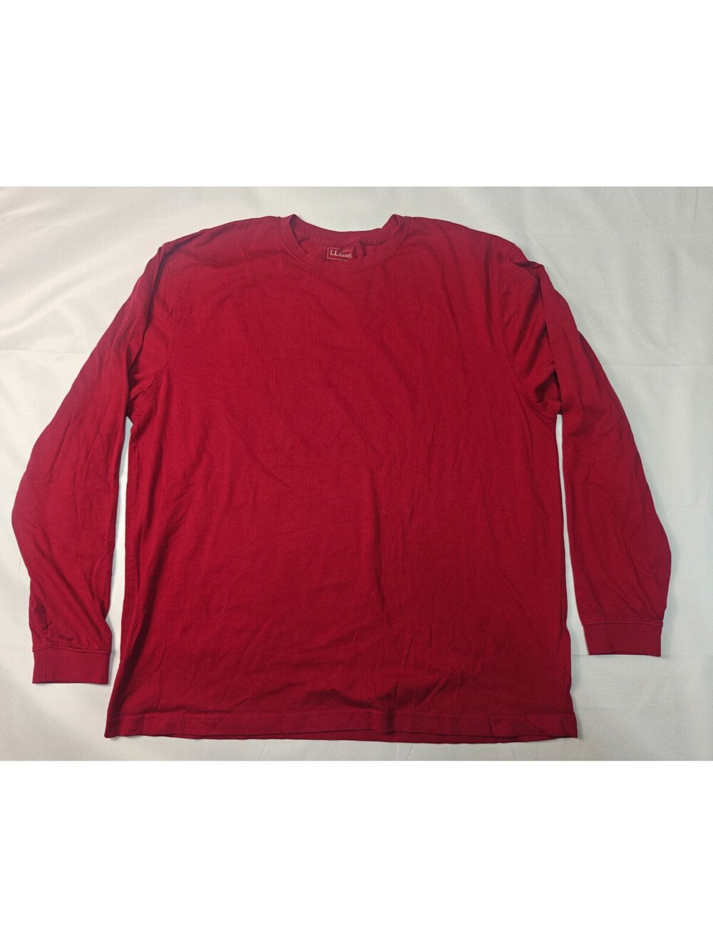 Men’s LL Bean Long Sleeve Shirt Red Great Condition Size XL